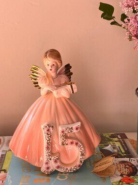 Vintage Josef Originals Girl/Angel Figurine 15th Birthday w/Original Tag Booklet